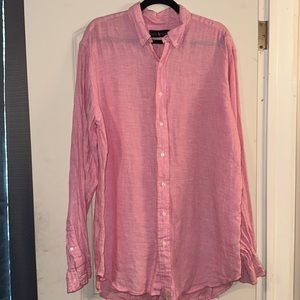 Ralph Lauren Men’s pink linen shirt